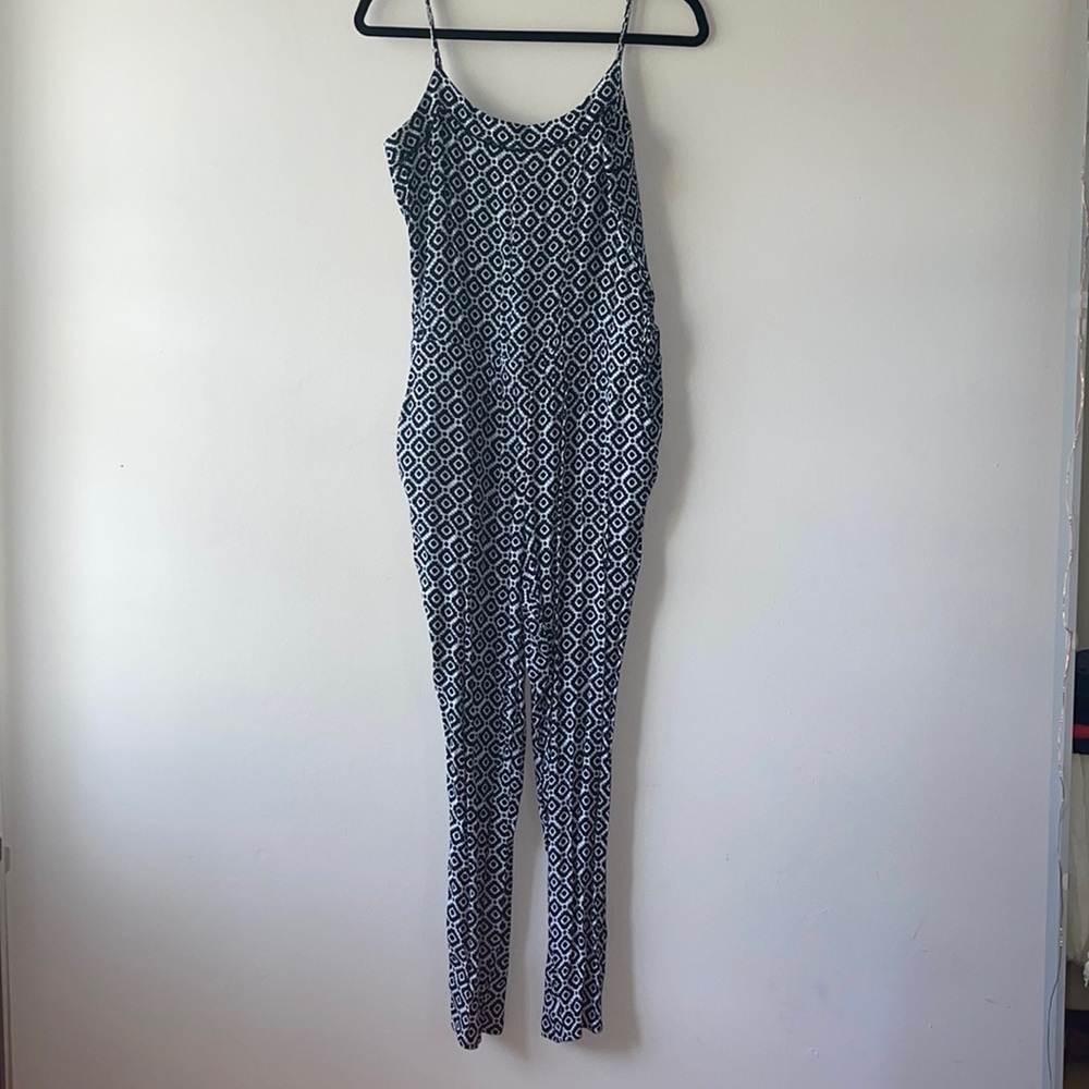 Cute navy blue and white jumpsuit